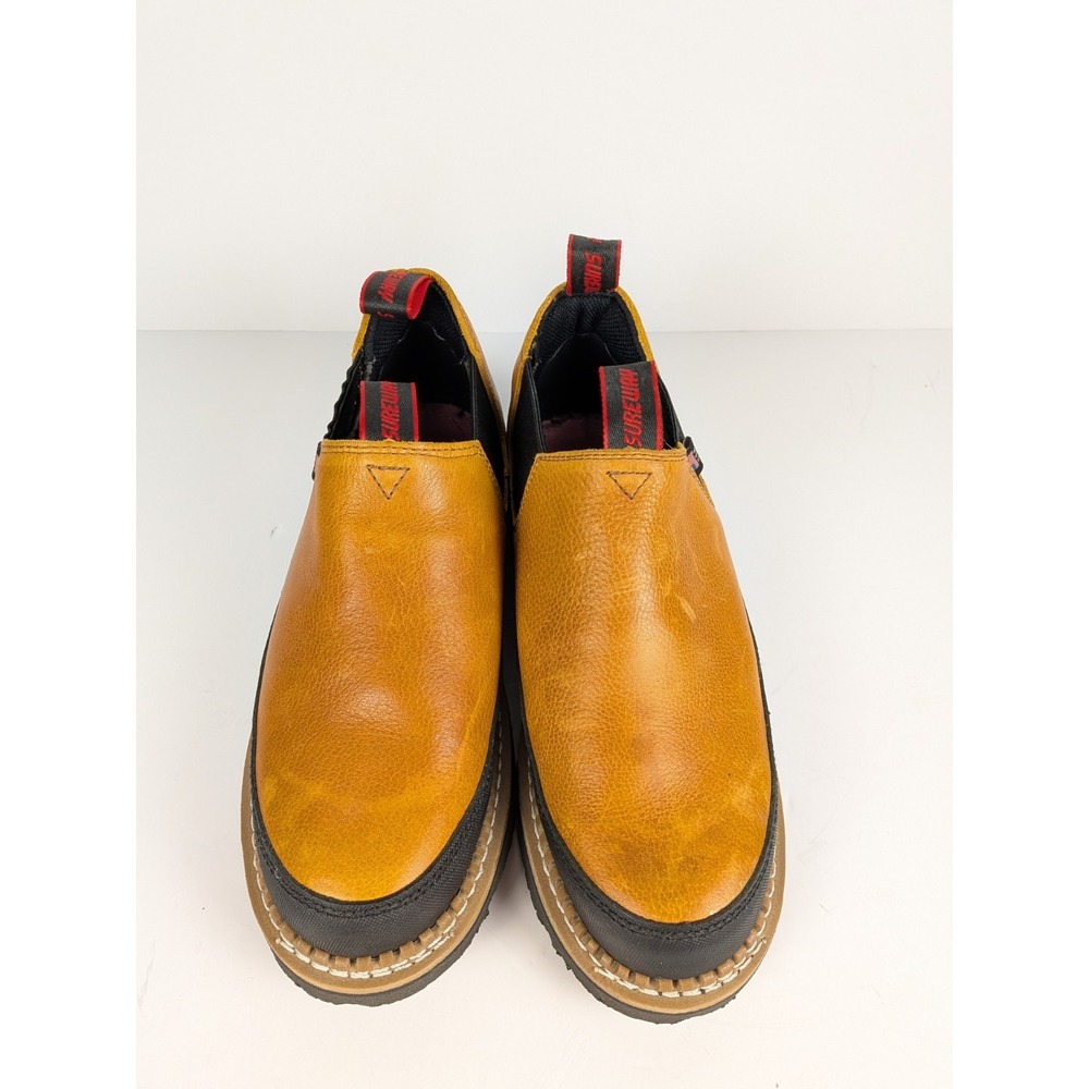 SUREWAY 4 in Mens Slip On Work Boots for Men,Full Grain Leather,Oil/Slip Resista